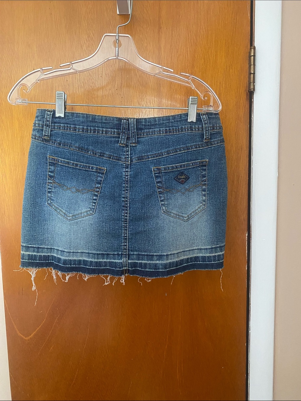 Vintage Embroidered Denim Mini Skirt - Blue - Picture 6 of 8